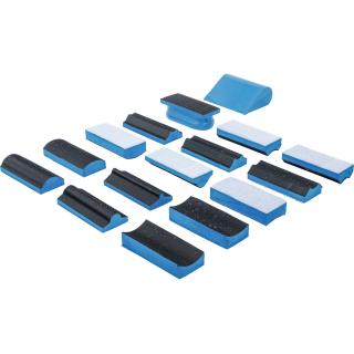 Bloky brúsne na suchý zips, 16 dielov, BGS 74365 (Hook and Loop Sanding Block Set | 16 pcs. (BGS 74365))