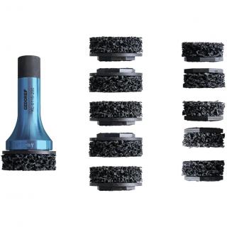 Brúska na náboje kolies, pre čapy kolies, 11 dielov, GEDORE KL-0115-200 (Wheel Hub Grinder for Wheel Studs, 11 pcs. (GEDORE KL-0115-200))
