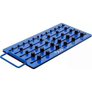 Doska magnetická pre hlavice 1/4 , 3/8 , 1/2 , pre 36 hlavíc, BGS 74484 (Magnetic Pegboard | with External Square | for 36 Sockets | 6.3 mm (1/4 ), 10 mm (3/8 ), 12.5 mm (1/2 ) Drive (BGS 74484))