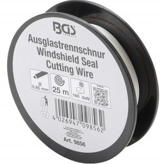Drôt na rezanie tesnenia čelného skla, 25 m, 160 daN, BGS 9856 (Windshield Seal Cutting Wire | 25 m | 160 daN (BGS 9856))