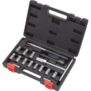 Frézy na čistenie sediel vstrekovačov, 17 dielov, Welzh 1014-2-WW (Injector Seat Cleaners; 17-Piece (Welzh 1014-2-WW))