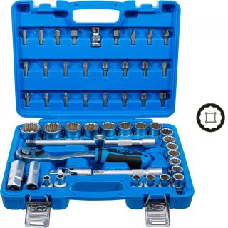 Gola sada 1/2 , 12-hran, 8 - 32 mm, 51 dielov, BGS 74509 (Socket Set 12-point | 12.5 mm (1/2 ) Drive | 8 - 32 mm | 51 pcs. (BGS 74509))