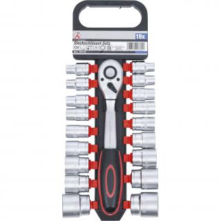 Gola sada 1/2 , 6-hran, 8 - 32 mm, 19 dielov, BGS 15110 (Socket Set | 12.5 mm (1/2 ) Drive | 8-32 mm | 19 pcs. (BGS 15110))