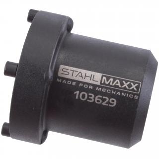 Hlavica na matice so zárezmi, 1/2 , 4 vonkajšie čapy, pre ložiská kolies Suzuki Jimny, Grand Vitara, STAHLMAXX 103629 (Wheel Bearing Groove Nut Socket, 4-pin, 1/2 , for Suzuki Jimny, Grand Vitara (STAHLMAXX 103629))