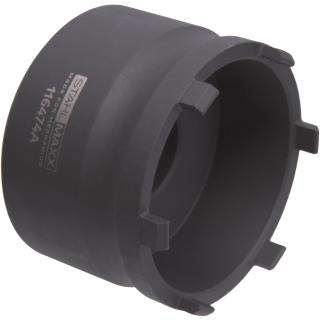 Hlavica na matice so zárezmi, vonkajší čap, pre náboje kolies MB, Nissan, Opel, Renault, VW, T50017, STAHLMAXX 116474A (Groove Nut Socket, external, for Mercedes-Benz, Nissan, Opel, Renault, VW Wheel Hub, like T50017 (STAHLMAXX 116474A))