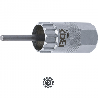 Hlavica na uzatvárací krúžok, s centrovacím kolíkom, BGS 70074 (Cassette Lockring Socket | with Center Pin (BGS 70074))