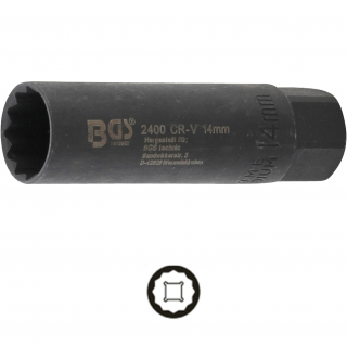 Hlavica na zapaľovacie sviečky, 12-hran, 3/8 , 14 mm BGS 2400 (Spark Plug Socket, 12-point | 10 mm (3/8 ) Drive | 14 mm (BGS 2400))