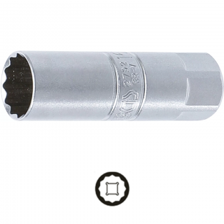 Hlavica na zapaľovacie sviečky, 12-hran, 3/8 , 16 mm, BGS 2792 (Spark Plug Socket, 12-point | 10 mm (3/8 ) Drive | 16 mm (BGS 2792))