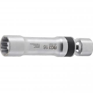 Hlavica na zapaľovacie sviečky, 12-hran, s prídržnou pružinou, 3/8 , 16 mm (Spark Plug Socket, 12-point, with Retaining Spring | 10 mm (3/8 ) Drive | 16 mm (BGS 2391))