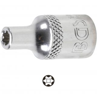 Hlavica nástrčná 1/4 , E-profil E4, leštená, BGS 26404 (Socket, Hexagon | E-Type | 6.3 mm (1/4 ) Drive | E4 (BGS 26404))