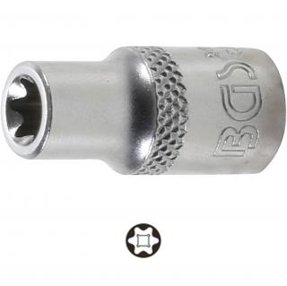 Hlavica nástrčná 1/4 , E-profil E7, leštená, BGS 26407 (Socket, Hexagon | E-Type | 6.3 mm (1/4 ) Drive | E7 (BGS 26407))