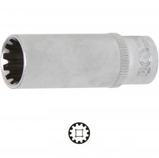 Hlavica nástrčná, Gear Lock, predĺžená, 1/4 , 12 mm, BGS 10162 (Socket, Gear Lock, deep | 6.3 mm (1/4 ) Drive | 12 mm (BGS 10162))