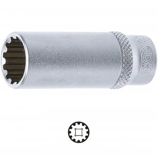 Hlavica nástrčná, Gear Lock, predĺžená, 1/4 , 13 mm, BGS 10163 (Socket, Gear Lock, deep | 6.3 mm (1/4 ) Drive | 13 mm (BGS 10163))