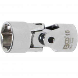 Hlavica nástrčná kĺbová, 3/8 , 6-hran, 15 mm, BGS 2455 (Universal Joint Socket, Hexagon | 10 mm (3/8 ) Drive | 15 mm (BGS 2455))