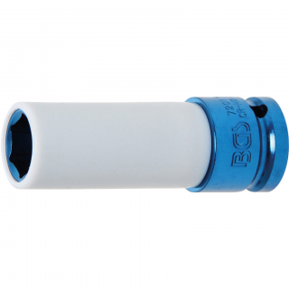 Hlavica nástrčná rázová, ochranná, 1/2 , 17 mm, pre hliníkové ráfiky, 510 Nm, BGS 7201 (Protective Impact Socket | 12.5 mm (1/2 ) Drive | 17 mm, for aluminium rims, 510 Nm (BGS 7201))