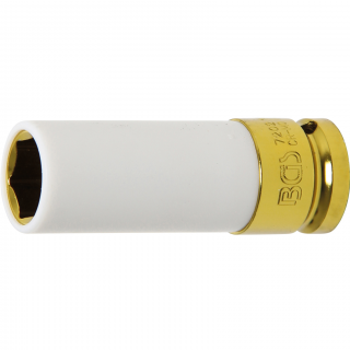 Hlavica nástrčná rázová, ochranná, 1/2 , 19 mm, pre hliníkové ráfiky, 637 Nm (Protective Impact Socket | 12.5 mm (1/2 ) Drive | 19 mm, for aluminium rims, 637 Nm (BGS 7202))