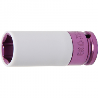 Hlavica nástrčná rázová, ochranná, 1/2 , 22 mm, pre hliníkové ráfiky, BGS 7208 (Protective Impact Socket | 12.5 mm (1/2 ) Drive | 22 mm, for aluminium rims (BGS 7208))