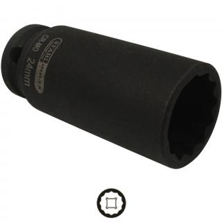 Hlavica nástrčná tvrdená, 1/2 , 12-hran, 27 mm, dĺžka 82 mm, STAHLMAXX 116599 (Impact Socket, 12-point, 27 mm, 1/2  Drive, Length 82 mm (STAHLMAXX 116599))
