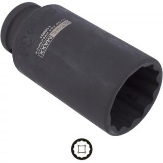Hlavica nástrčná tvrdená, 1/2 , 12-hran, 30 mm, dĺžka 85 mm, STAHLMAXX 116601 (Impact Socket, 12-point, 30 mm, 1/2  Drive, Length 85 mm (STAHLMAXX 116601))