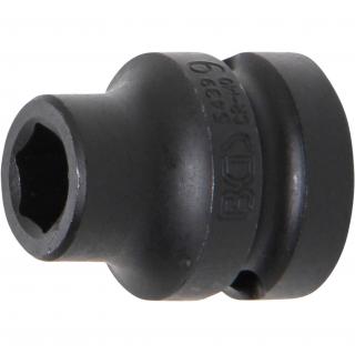 Hlavica nástrčná tvrdená, 6-hran, 1/2 , 9 mm, BGS 5439 (Impact Socket, Hexagon | 12.5 mm (1/2 ) Drive | 9 mm (BGS 5439))