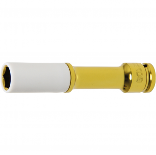 Hlavica nástrčná tvrdená, ochranná, 1/2 , predĺžená, 19 mm, pre hliníkové ráfiky (Protective Impact Socket | 12.5 mm (1/2 ) Drive | 19 mm (BGS 7102))