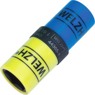 Hlavica nástrčná tvrdená, ochranná, obojstranná, 6-hran, 17 - 19 mm, Welzh 44365-1-WW (Impact Flip Socket; Protective Coated 17-19mm (Welzh 44365-1-WW))