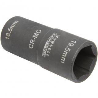 Hlavica obojstranná pre poškodené matice kolies Ford, 18,5 a 19,5 mm, STAHLMAXX 119484A (Double-sided socket for damaged Ford wheel nuts, 18.5 and 19.5 mm (STAHLMAXX 119484A))