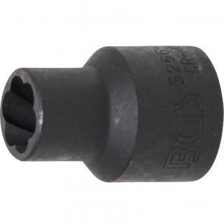 Hlavica špirálová 1/2  / vyťahovák poškodených skrutiek, 11 mm, BGS 5266-11 (Twist Socket (Spiral Profile) / Screw Extractor | 12.5 mm (1/2 ) Drive | 11 mm (BGS 5266-11))