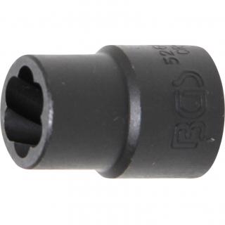 Hlavica špirálová 1/2  / vyťahovák poškodených skrutiek, 13 mm, BGS 5266-13 (Twist Socket (Spiral Profile) / Screw Extractor | 12.5 mm (1/2 ) Drive | 13 mm (BGS 5266-13))