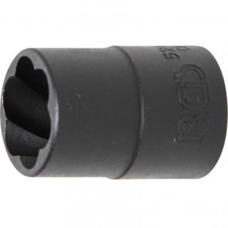 Hlavica špirálová 1/2  / vyťahovák poškodených skrutiek, 16 mm, BGS 5266-16 (Twist Socket (Spiral Profile) / Screw Extractor | 12.5 mm (1/2 ) Drive | 16 mm (BGS 5266-16))