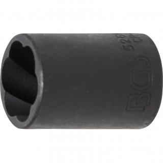 Hlavica špirálová 1/2  / vyťahovák poškodených skrutiek, 17 mm, BGS 5266-17 (Twist Socket (Spiral Profile) / Screw Extractor | 12.5 mm (1/2 ) Drive | 17 mm (BGS 5266-17))