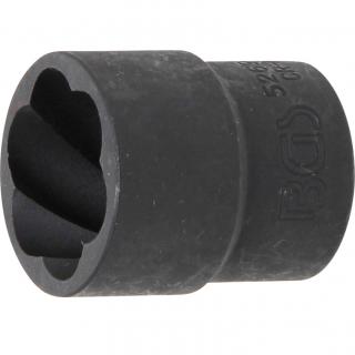 Hlavica špirálová 1/2  / vyťahovák poškodených skrutiek, 21 mm, BGS 5269-21 (Twist Socket (Spiral Profile) / Screw Extractor | 12.5 mm (1/2 ) Drive | 21 mm (BGS 5269-21))