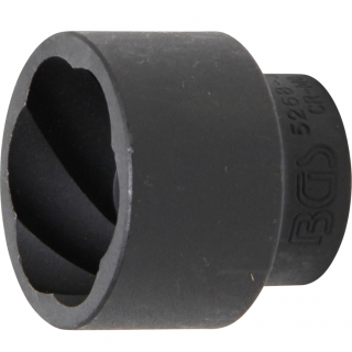 Hlavica špirálová 1/2  / vyťahovák poškodených skrutiek, 32 mm, BGS 5268-32 (Twist Socket (Spiral Profile) / Screw Extractor | 12.5 mm (1/2 ) Drive | 32 mm (BGS 5268-32))