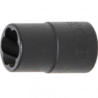 Hlavica špirálová 3/8  / vyťahovák poškodených skrutiek, 12 mm, BGS 5272 (Twist Socket (Spiral Profile) / Screw Extractor | 10 mm (3/8 ) Drive | 12 mm (BGS 5272))