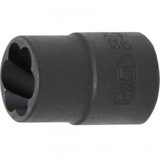 Hlavica špirálová 3/8  / vyťahovák poškodených skrutiek, 14 mm, BGS 5274 (Twist Socket (Spiral Profile) / Screw Extractor | 10 mm (3/8 ) Drive | 14 mm (BGS 5274))
