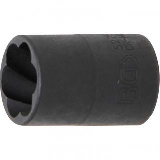 Hlavica špirálová 3/8  / vyťahovák poškodených skrutiek, 15 mm, BGS 5275 (Twist Socket (Spiral Profile) / Screw Extractor | 10 mm (3/8 ) Drive | 15 mm (BGS 5275))