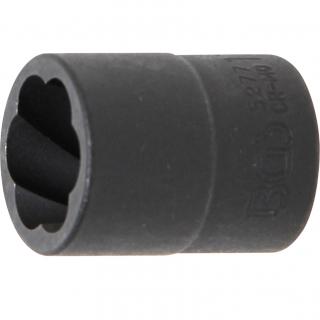 Hlavica špirálová 3/8  / vyťahovák poškodených skrutiek, 17 mm, BGS 5277 (Twist Socket (Spiral Profile) / Screw Extractor | 10 mm (3/8 ) Drive | 17 mm (BGS 5277))