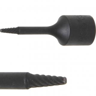 Hlavica špirálová, zástrčná, 3/8  / vyťahovák poškodených skrutiek, 2 mm (Twist Socket (Spiral Profile) / Screw Extractor | 10 mm (3/8 ) Drive | 2 mm (BGS 5281-2))