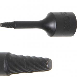 Hlavica špirálová, zástrčná, 3/8  / vyťahovák poškodených skrutiek, 3 mm (Twist Socket (Spiral Profile) / Screw Extractor | 10 mm (3/8 ) Drive | 3 mm (BGS 5281-3))