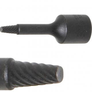 Hlavica špirálová, zástrčná, 3/8  / vyťahovák poškodených skrutiek, 4 mm (Twist Socket (Spiral Profile) / Screw Extractor | 10 mm (3/8 ) Drive | 4 mm (BGS 5281-4))