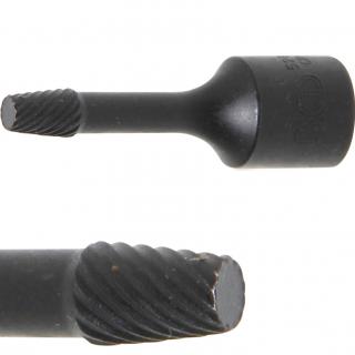 Hlavica špirálová, zástrčná, 3/8  / vyťahovák poškodených skrutiek, 6 mm (Twist Socket (Spiral Profile) / Screw Extractor | 10 mm (3/8 ) Drive | 6 mm (BGS 5281-6))