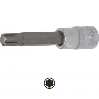 Hlavica zástrčná 1/2 , dĺžka 100 mm, RIBE-profil M12, BGS 4166 (Bit Socket | length 100 mm | 12.5 mm (1/2 ) Drive | Spline (for RIBE) | M12 (BGS 4166))
