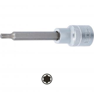 Hlavica zástrčná 1/2 , dĺžka 100 mm, RIBE-profil M5, BGS 4160 (Bit Socket | length 100 mm | 12.5 mm (1/2 ) Drive | Spline (for RIBE) | M5 (BGS 4160))