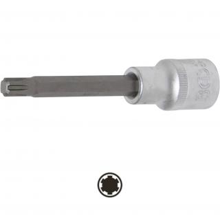 Hlavica zástrčná 1/2 , dĺžka 100 mm, RIBE-profil M8, BGS 4163 (Bit Socket | length 100 mm | 12.5 mm (1/2 ) Drive | Spline (for RIBE) | M8 (BGS 4163))