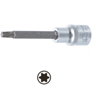 Hlavica zástrčná 1/2 , dĺžka 100 mm, T-profil T45, BGS 4473 (Bit Socket | length 100 mm | 12.5 mm (1/2 ) Drive | T-Star (for Torx) T45 (BGS 4473))