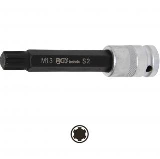 Hlavica zástrčná 1/2 , dĺžka 120 mm, RIBE-profil M13, BGS 5007 (Bit Socket | length 120 mm | 12.5 mm (1/2 ) Drive | Spline (for RIBE) | M13 (BGS 5007))