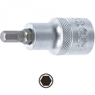 Hlavica zástrčná 1/2 , imbus 6 mm, dĺžka 53 mm, BGS 4252 (Bit Socket | 12.5 mm (1/2 ) | internal Hexagon 6 mm, length 53 mm (BGS 4252))