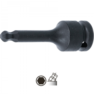 Hlavica zástrčná tvrdená, 1/2 , imbus s guľou 8 mm, dĺžka 75 mm, BGS 5488-8 (Impact Bit Socket | length 75 mm | 12.5 mm (1/2 ) Drive | internal Hexagon with Ball Head 8 mm (BGS 5488-8))
