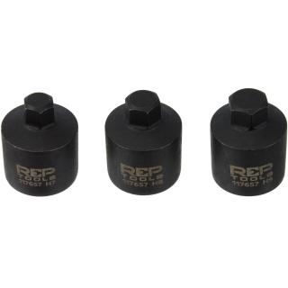 Hlavice na brzdové strmene kotúčových bŕzd, imbus 7, 8, 9 mm, 3/8 , 3 diely, REPTOOLS 117657 (Brake Caliper Socket Set, hexagon 7, 8, 9 mm, 3/8 , 3 pcs. (REPTOOLS 117657))