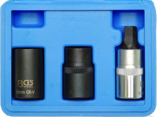 Hlavice na brzdové strmene kotúčových bŕzd, špeciálne, 1/2 , 3 diely, BGS 1112 (Brake Calliper Special Socket Set | 12.5 mm (1/2 ) | 3 pcs. (BGS 1112))